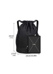 Spacious Waterproof Drawstring Backpack With Multi Pocket Design Perfect For Travel Sports And Outdoor Activities Ideal For Basketball Tennis And Swimming Gear And More Great Gift For Students And Men