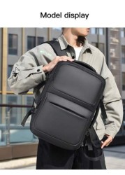 1pc Expandable Large Capacity Travel Backpack Outdoor Beach Bag School Student Backpack Weekend Overnight Bag With Wet Dry Separation Multiple Pockets Scratch Resistant Water Resistant Fabric Holiday