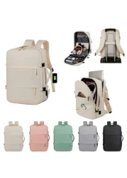 1pc Large Travel Backpack For Men Business Laptop Backpack Carry On Bag 40x20x25 Carry On Backpack Airline Approved Waterproof Backpack Multifunctional Independent Shoe Compartment Wet And Dry Separat