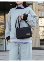 حقيبة كتف نايلون كاجوال، حقيبة كروس بودي، قابلة للتعديل، سحاب مقاوم للماء، حقيبة بحزام واحد مع جيوب متعددة، ل