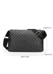 New Vintage Men s Geometric Pattern Fashion Sling Crossbody Bag