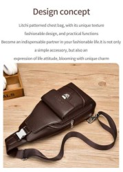 WEIXIER WEIXIER Unisex Shoulder Bag Waist Pack Messenger Bag Women s Crossbody Bag Chest Bag Handbag PU Material Multi Pocket Adjustable Detachable Strap Casual Commuter Bag Business Bag Suitable For