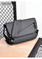 Men s Messenger Bag Fashion Large Capacity Shoulder Diagonal Bag Solid Color Square Bag Water Resistant PU Crossbody Bag Lightweight Casual Crossbody Bag Suitable For Men Youth Gift Men Bag Gifts For