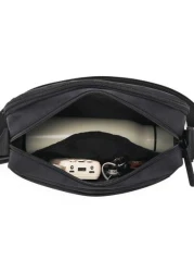 peach tree Waterproof Fabric Men s Messenger Bag Casual Business Crossbody Bag Retro Simple Solid Color Chest Bag Lightweight Travel Outdoor Sports Gift Suitable For Halloween Christmas Christmas Gift