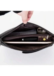 Men s PU Embossed Clutch Wrist Bag