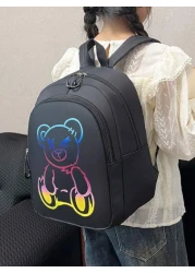 New School Backpack For Girls And Boys Stylish And Cute Bear Double Shoulder Bag Highly Attractive Travel Bag