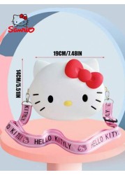 Sanrio حقيبة عبر الجسم بنمط كارتوني كيتي مرحبا قابلة للاستخدام كحقيبة كتف هدية للفتاة