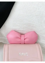 1pc Mini PU Handbag Lightweight Small Girls Princess Crossbody Bag One Shoulder Children s Purse Snap Closure Suitable For Lipstick Outings Gifts Daily Use