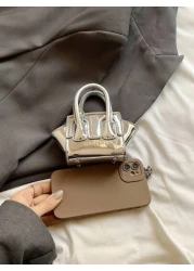 حقيبة صغيرة مميزة لامعة ذات جناح صغير ، حقيبة عين كبيرة عصرية ، حقيبة جيب بوجه مبتسم عصري متعدد الاستخدامات، ح