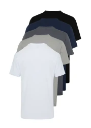  Collection 5-Pack Anthracite-Navy-Black - 100% Tough Fabric, Slim/Slim Fit T-Shirts Tmnaw20Ts0243