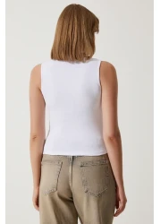 Happiness İstanbul Women's Black and White Turtleneck Sleeveless 2-Pack Knitted Blouse GT00012