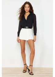  Collection Transparent Black Woven Shirt - Regular Fit, TWOAW20GO0116