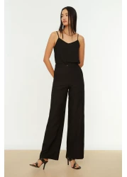  Collection Wide Leg Black Woven Trousers - Twoaw21Pl0332