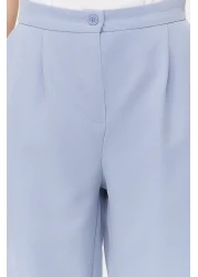  Collection Light Blue Wide Leg Woven Trousers - Twoaw22Pl0139