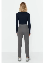  Collection بنطال منسوج بطول الكاحل عالي الخصر - تفاصيل كوليت، TWOSS20PL0515